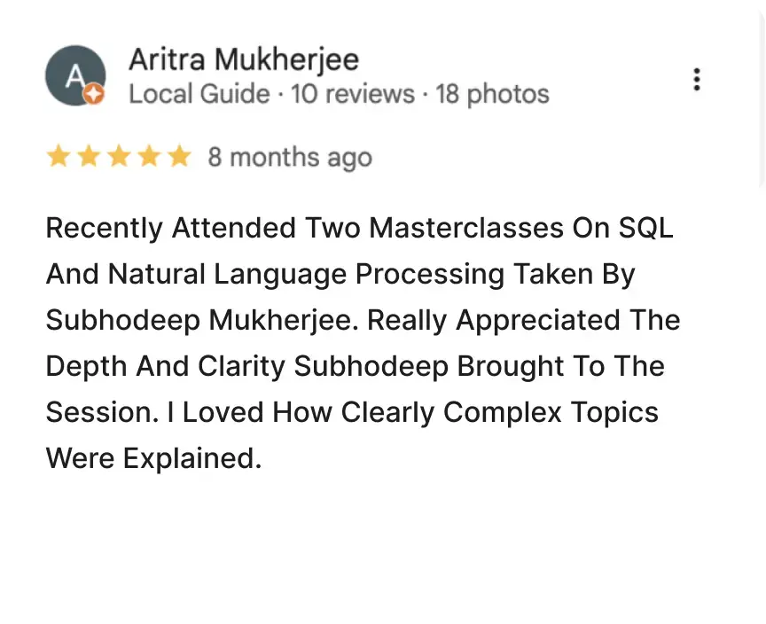 Masterclass Review 2