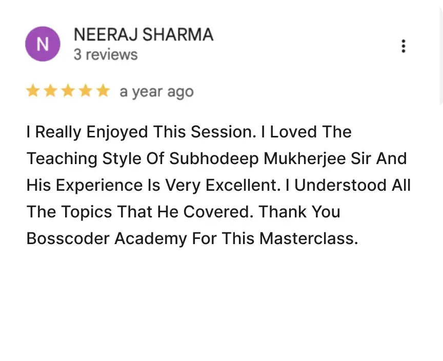 Masterclass Review 4
